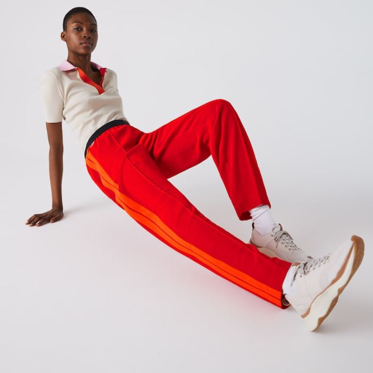 Lacoste Twill Flared Pants Piros | GmfT3OZV