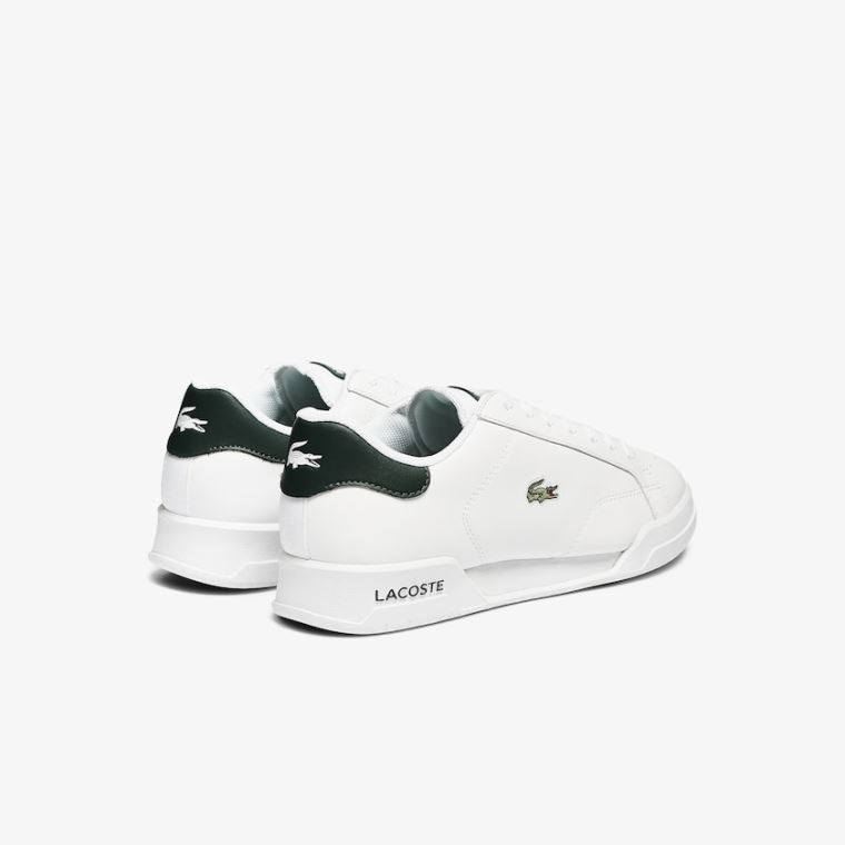 Lacoste Twin Serve Bőr Colour-Pop Sneakers Fehér | gwdJIoc4