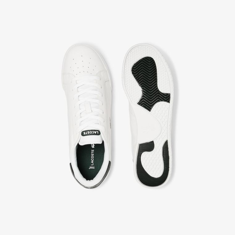 Lacoste Twin Serve Bőr Colour-Pop Sneakers Fehér | gwdJIoc4