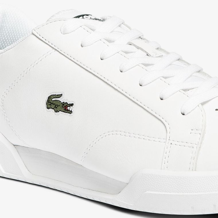 Lacoste Twin Serve Bőr Colour-Pop Sneakers Fehér | gwdJIoc4