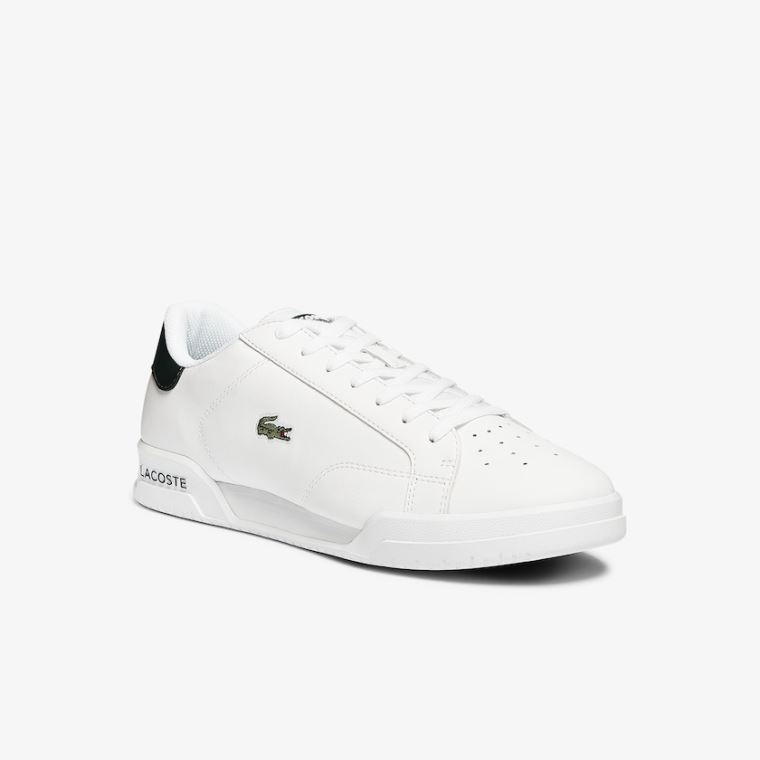 Lacoste Twin Serve Bőr Colour-Pop Sneakers Fehér | gwdJIoc4