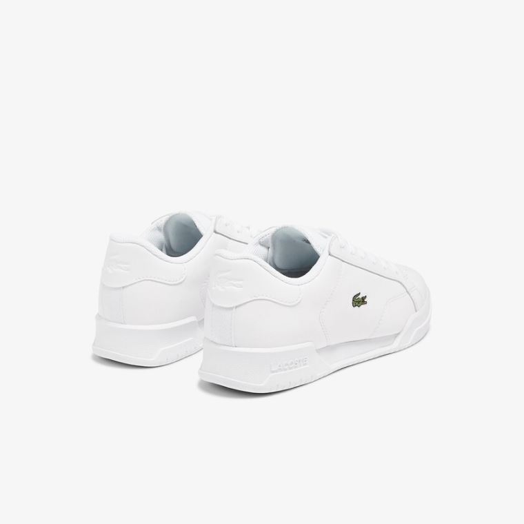 Lacoste Twin Serve Bőr Cupsole Sneakers Fehér | UP9y2es7