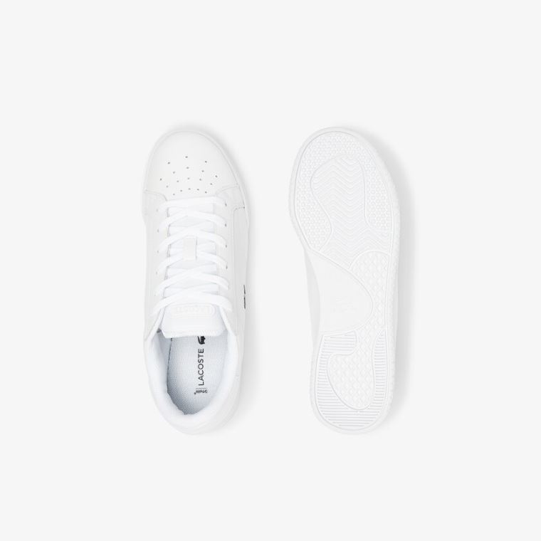 Lacoste Twin Serve Bőr Cupsole Sneakers Fehér | UP9y2es7