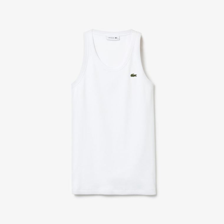 Lacoste Ujjatlan Scoopneck Top Fehér | 5wmkSXsZ