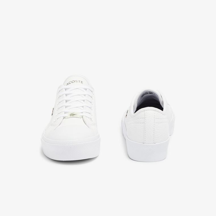 Lacoste Ziane Plus Grand Bőr Sneakers Fehér Fehér | G9KEy4RJ