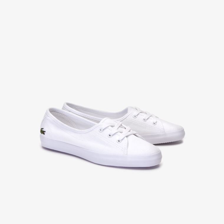 Lacoste Ziane Vaskos Vászon Sneakers Fehér | CJlNBkwA