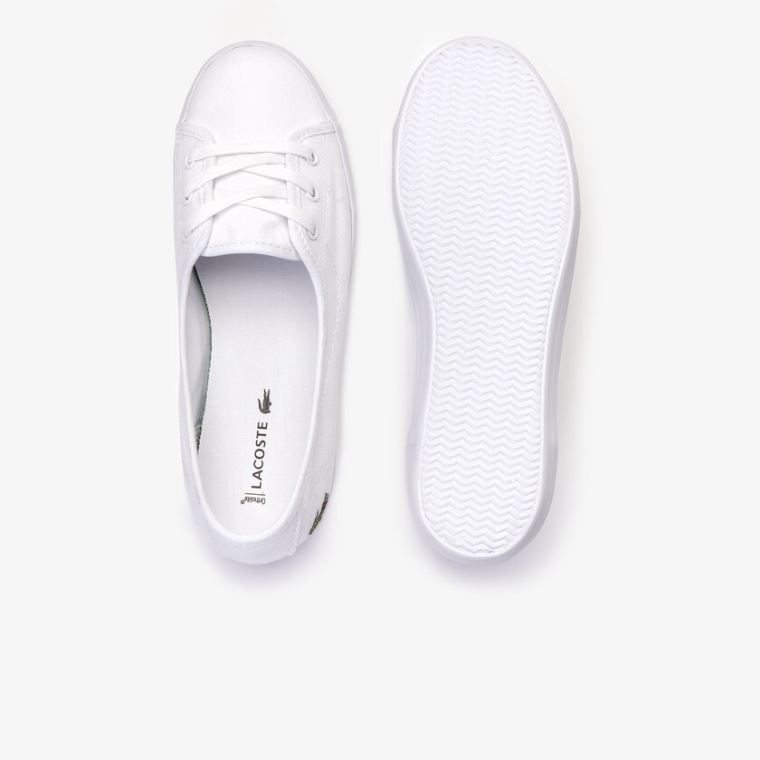 Lacoste Ziane Vaskos Vászon Sneakers Fehér | CJlNBkwA