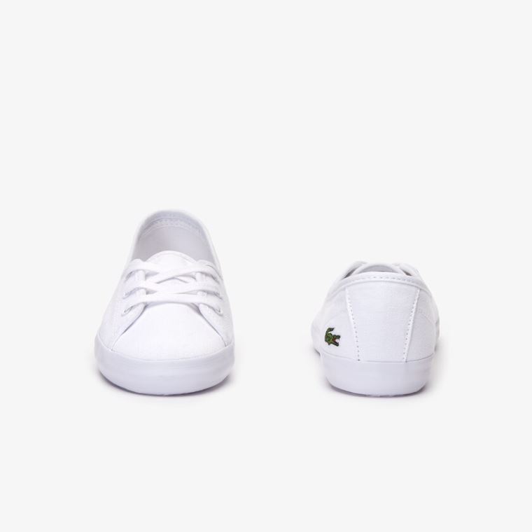 Lacoste Ziane Vaskos Vászon Sneakers Fehér | CJlNBkwA