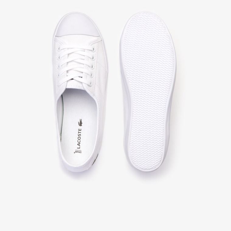 Lacoste Ziane Vászon Sneakers Fehér | Gk4HSsBa