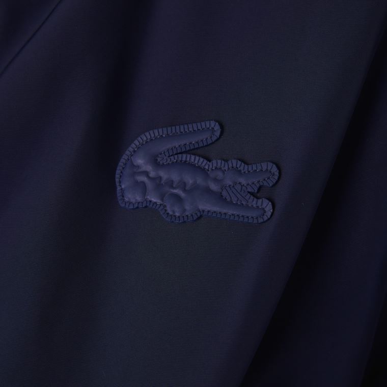 Lacoste Zippered Quilted Vizi-Resistant Bomber Jacket Sötétkék Kék Sárga | Mjo3Q9pT