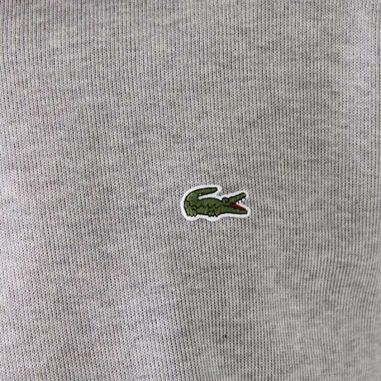 Lacoste Zippered Stand-Up Collar Pamut Sweatshirt Szürke | Q2V5FAEo