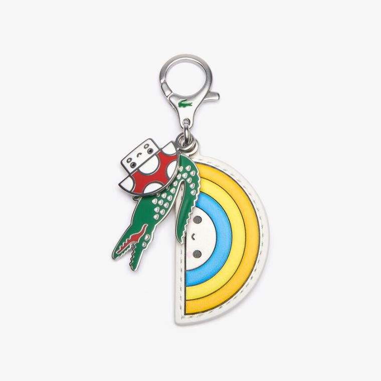 Lacoste x FriendsWithYou Coloured Metal Charm Keyring Sárga | GP5wfQjt