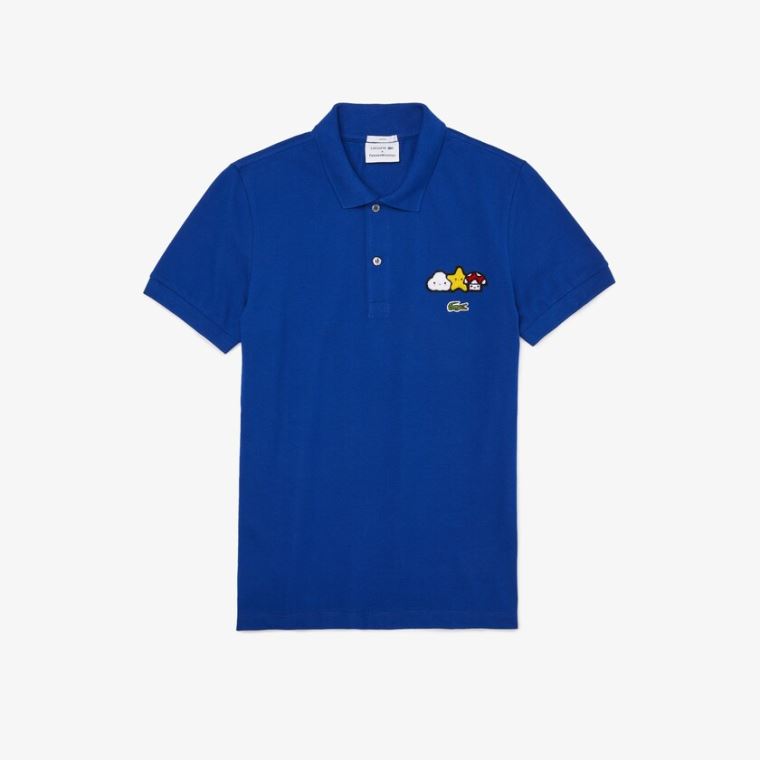 Lacoste x FriendsWithYou Design Classic Fit Polo Shirt Kék | 2QYHrMAJ