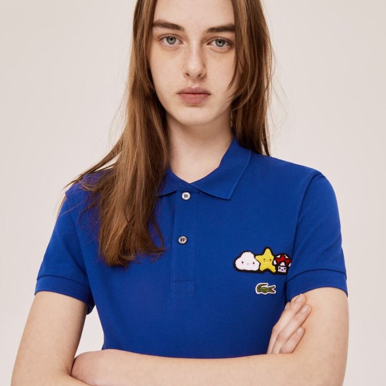 Lacoste x FriendsWithYou Design Classic Fit Polo Shirt Kék | 2QYHrMAJ