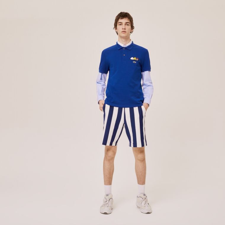 Lacoste x FriendsWithYou Design Classic Fit Polo Shirt Kék | pHSdS8Lw