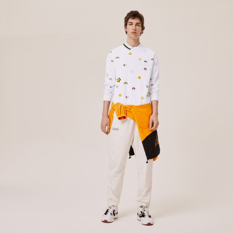 Lacoste x FriendsWithYou Design Sweatshirt Fehér | BpfFwRrW