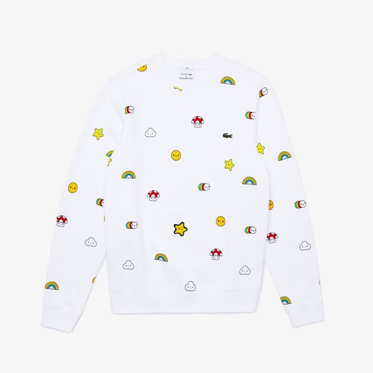 Lacoste x FriendsWithYou Design Sweatshirt Fehér | BpfFwRrW