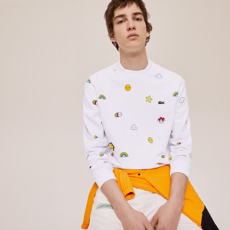 Lacoste x FriendsWithYou Design Sweatshirt Fehér | BpfFwRrW