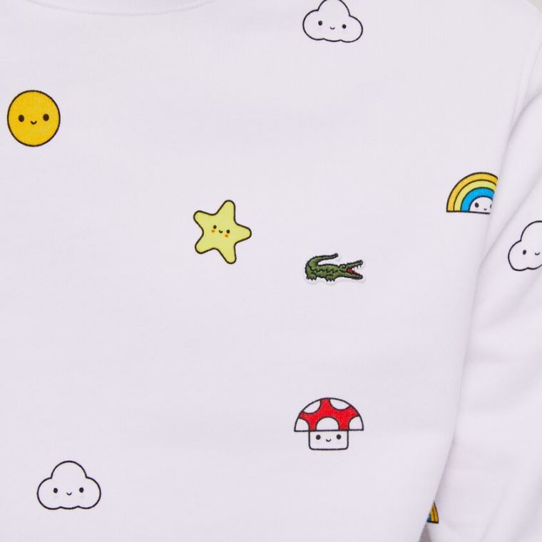 Lacoste x FriendsWithYou Design Sweatshirt Fehér | BpfFwRrW