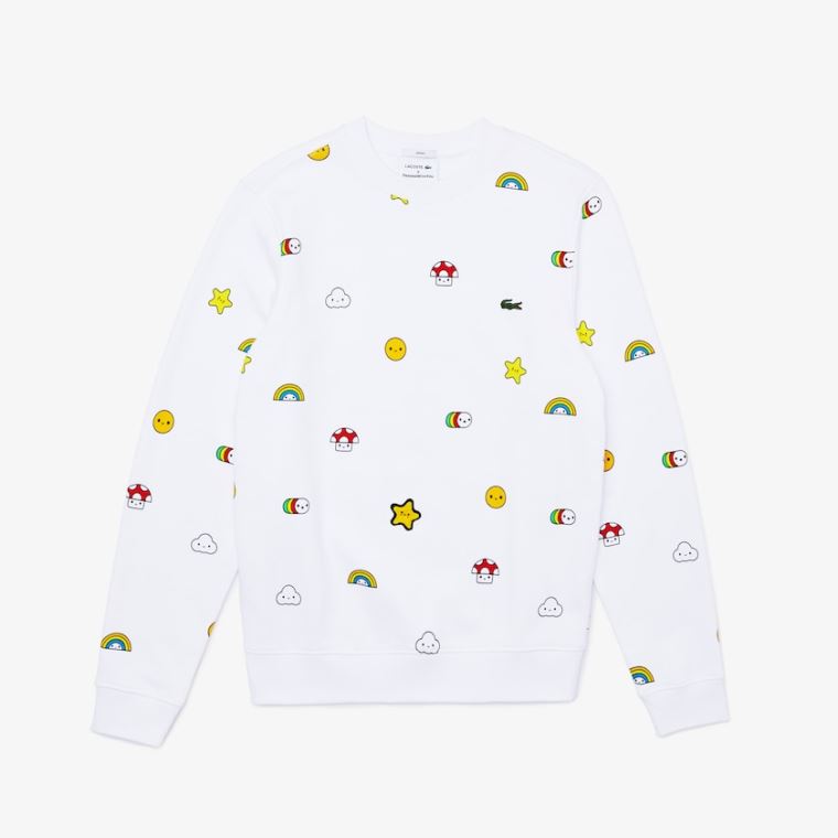 Lacoste x FriendsWithYou Design Sweatshirt Fehér | Qzp2cwTs