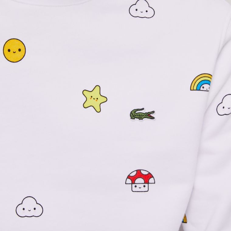 Lacoste x FriendsWithYou Design Sweatshirt Fehér | Qzp2cwTs