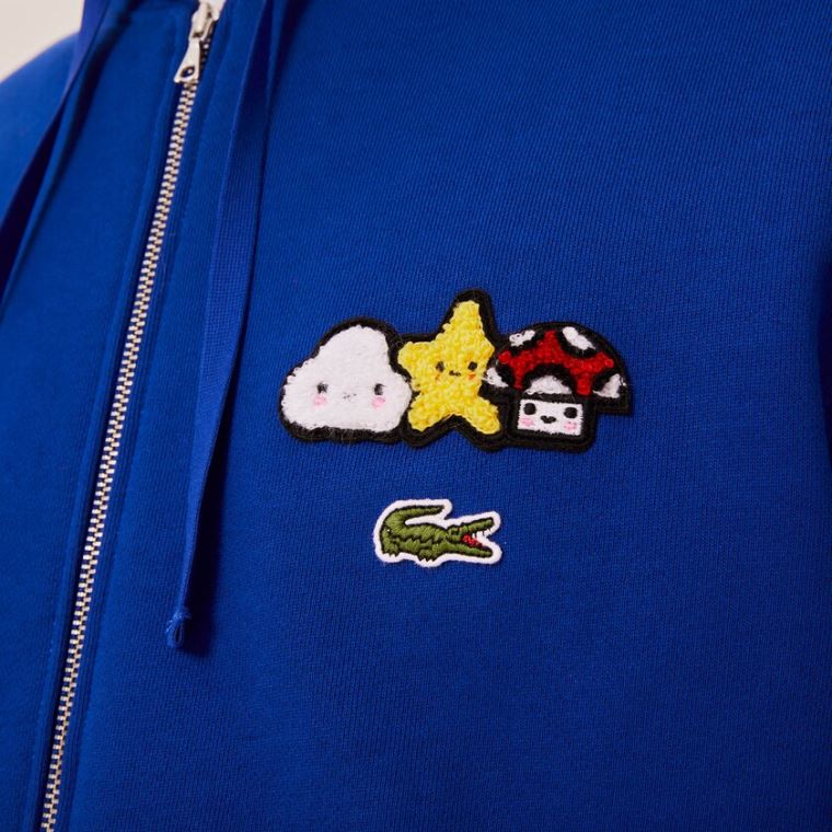 Lacoste x FriendsWithYou Design Zippered Jacket Kék | QkyCSLcV