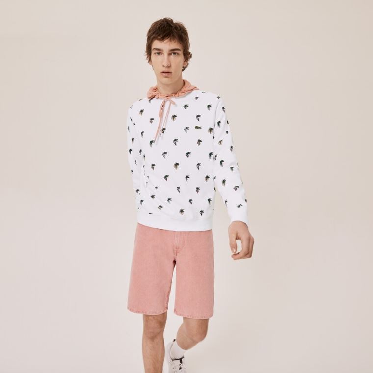 Lacoste x Jean-Michel Tixier Print Sweatshirt Fehér | avUVN62q