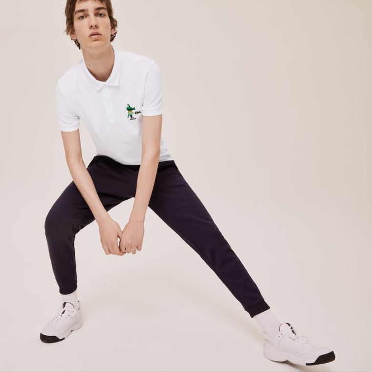 Lacoste x Jeremyville Design Classic Fit Polo Shirt Fehér | 1aEHt2h4