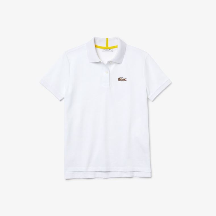 Lacoste x National Geographic Pamut Piqué Polo Shirt Fehér | AED94xH6