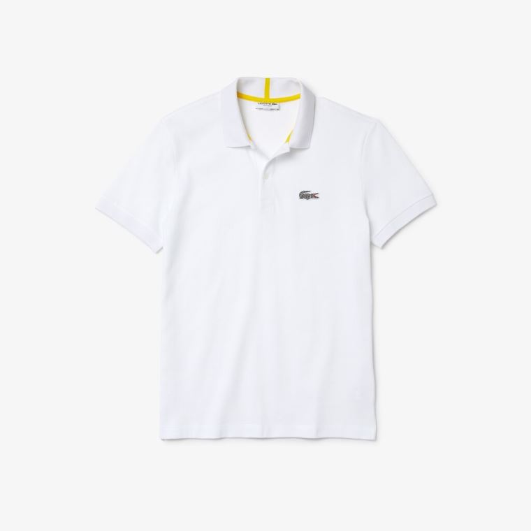 Lacoste x National Geographic Regular Fit Organic Pamut Polo Shirt Fehér | 7kjXpCNY