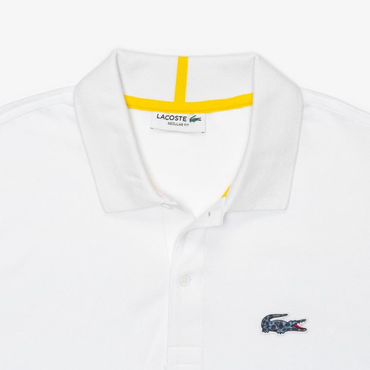 Lacoste x National Geographic Regular Fit Organic Pamut Polo Shirt Fehér | aEzvstGs