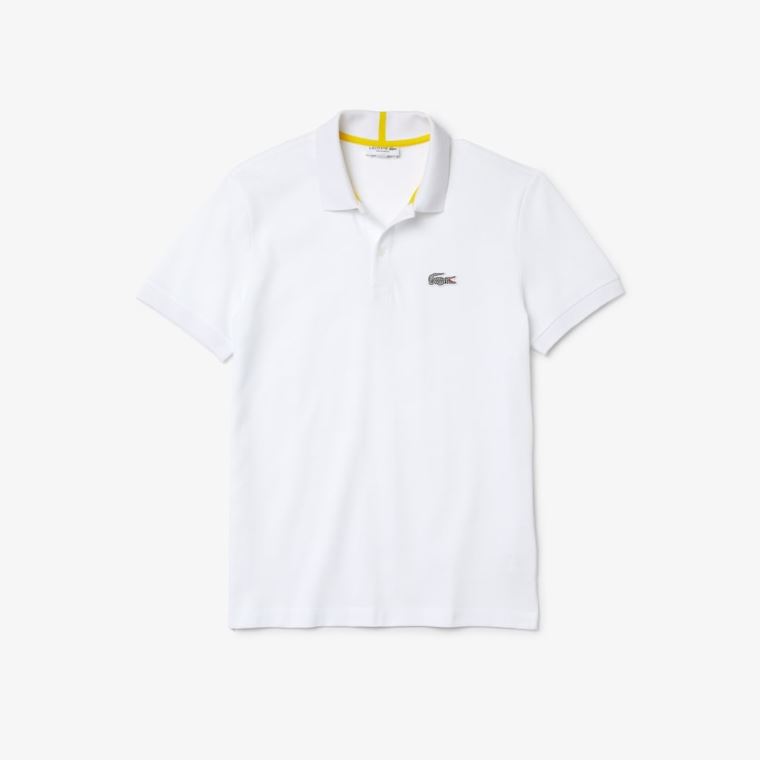 Lacoste x National Geographic Regular Fit Organic Pamut Polo Shirt Fehér | dG7OZD6v