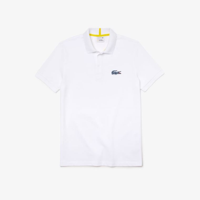 Lacoste x National Geographic Regular Fit Organic Pamut Polo Shirt Fehér | epx7HqoX