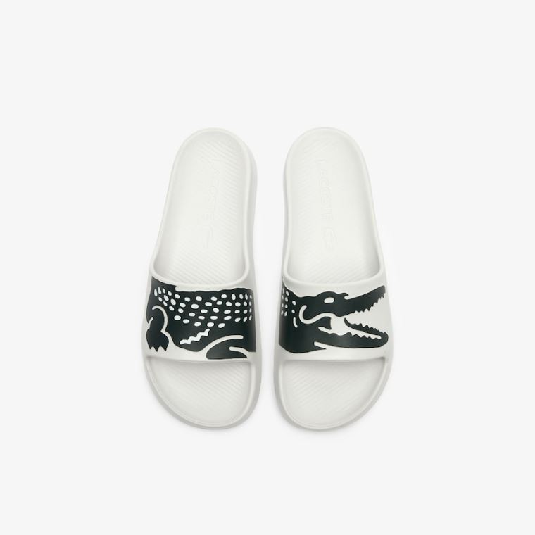 Lacoste x Ricky Regal Szintetikus Crocodile Slides Fehér Zöld | C9MNWldV