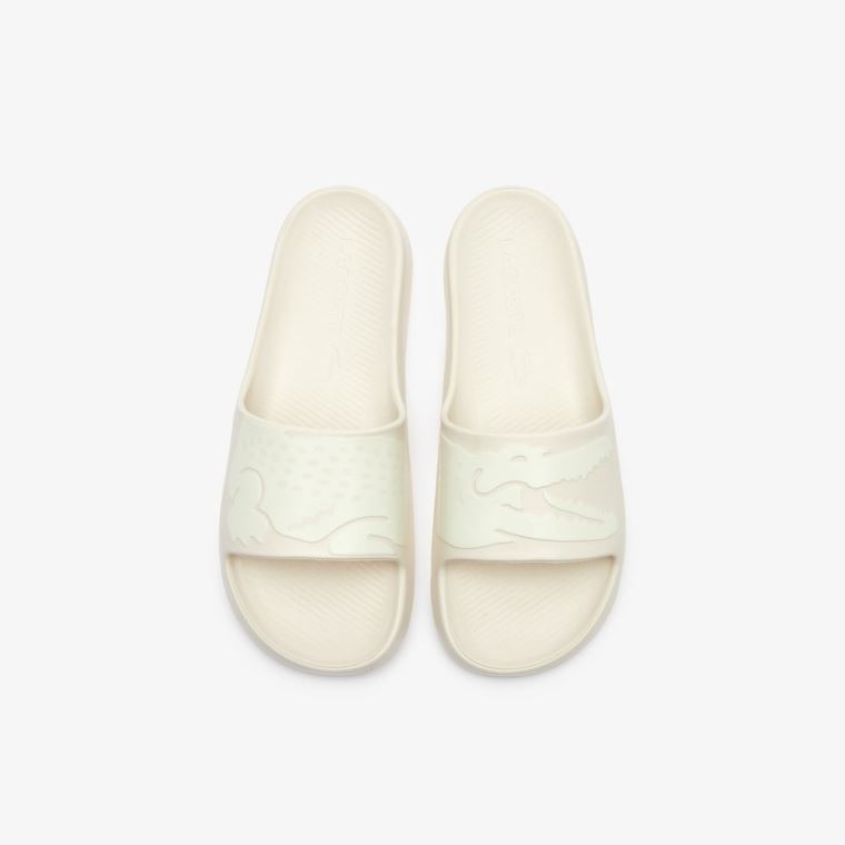 Lacoste x Ricky Regal Szintetikus Crocodile Slides Bézs | TIMp63S1