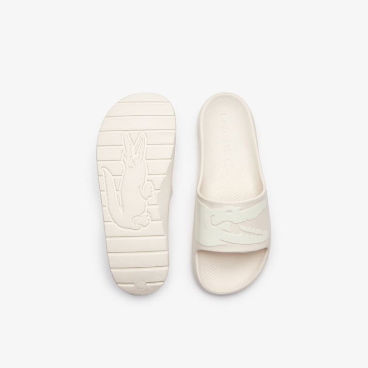 Lacoste x Ricky Regal Szintetikus Crocodile Slides Bézs | TIMp63S1